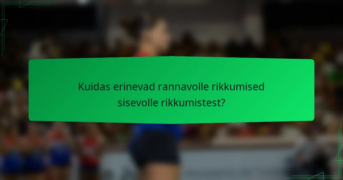 Kuidas erinevad rannavolle rikkumised sisevolle rikkumistest?